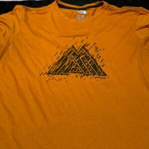 The North Face mens t shirt Large orange